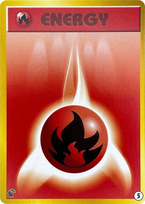 Basic Fire Energy - 5 #5 – Intro Pack Neo (Chikorita)