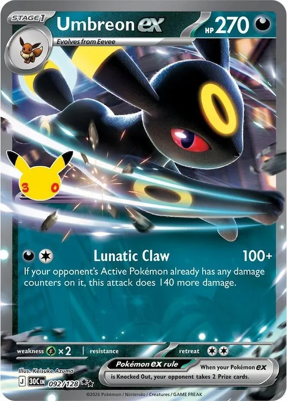 Umbreon ex #92 – 30th Celebration