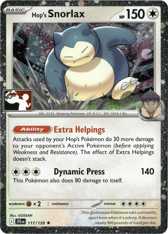 Hop's Snorlax (Cosmos Holo) #117 – Prize Pack Series Cards