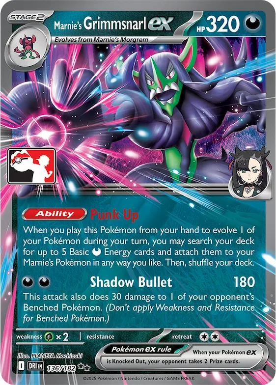 Marnie's Grimmsnarl ex #136 – Prize Pack Series Cards