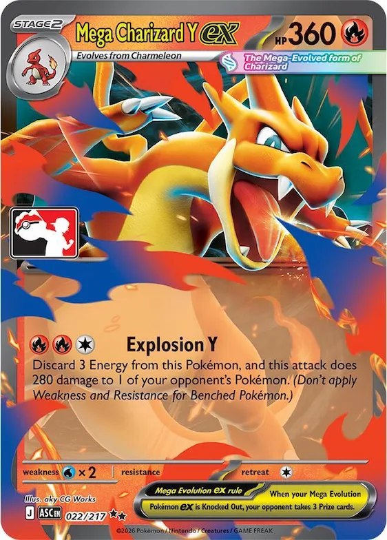 Mega Charizard Y ex #22 – Prize Pack Series Cards