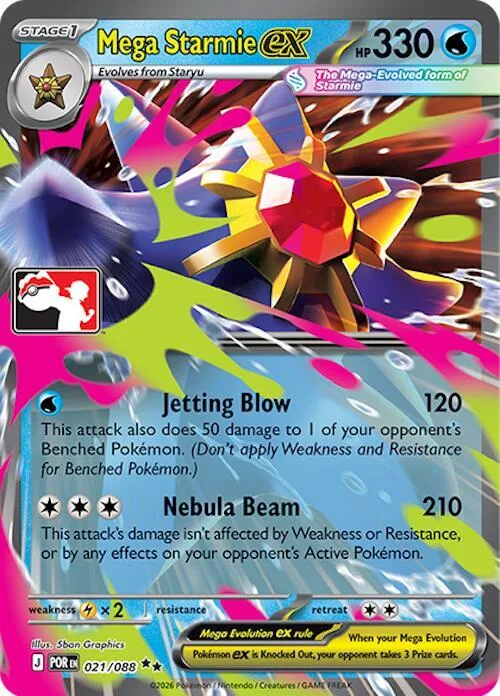 Mega Starmie ex #21 – Prize Pack Series Cards