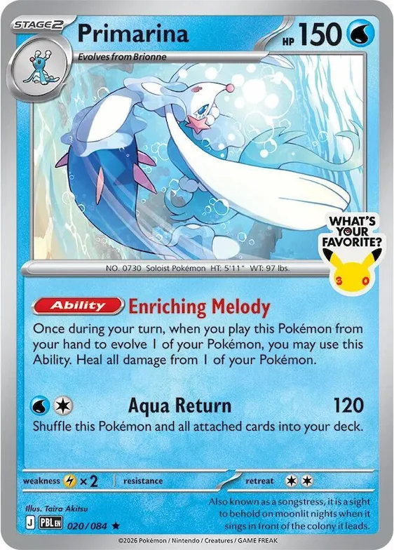Primarina (What's Your Favorite Stamp) #20 – Miscellaneous Cards & Products