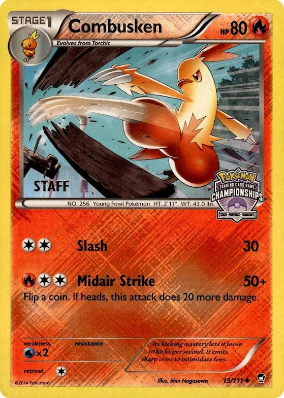 Combusken - 13/111 (State Championships) [Staff] #13 – XY Trainer Kit: Sylveon & Noivern