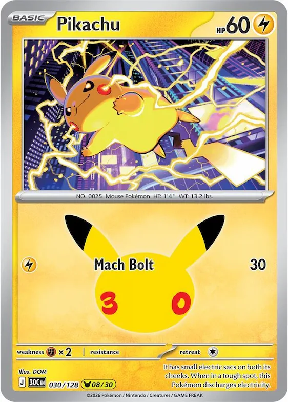 Pikachu #30 – 30th Celebration