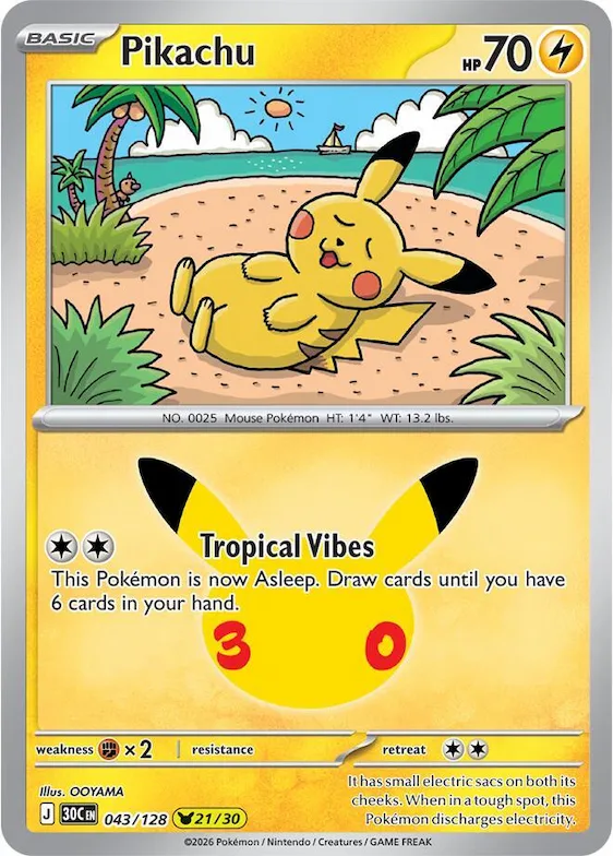 Pikachu 43 – 30ᵉ Anniversaire
