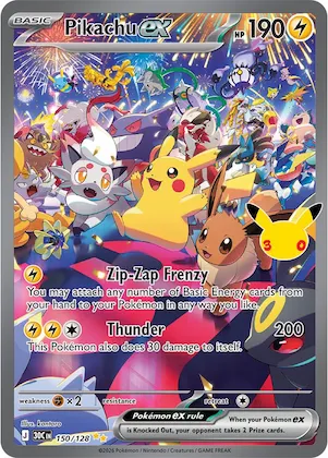 Pikachu ex #150 – 30th Celebration