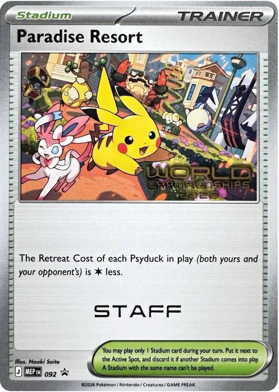 Paradise Resort - 092 (World Championships 2026) [Staff] #92 – Mega Evolution Promo