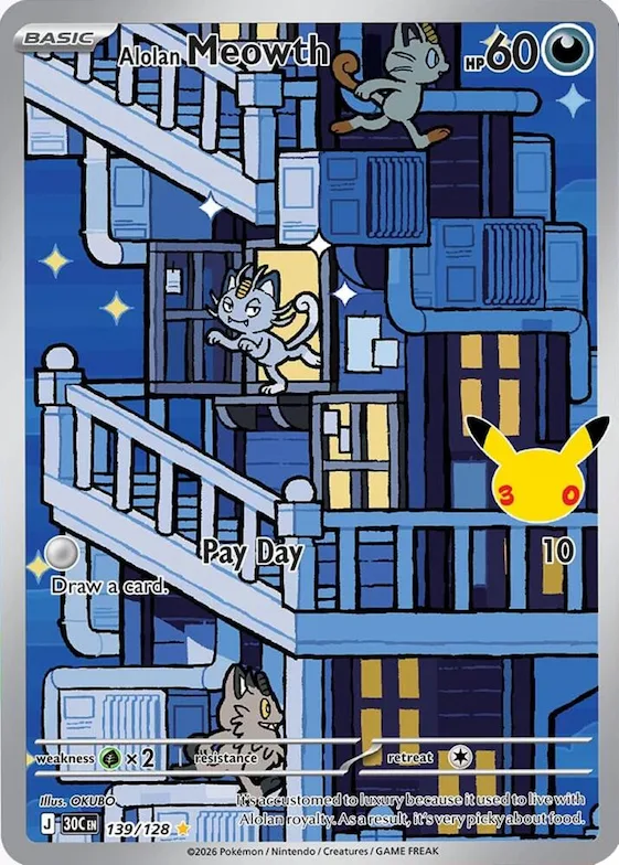 Alolan Meowth #139 – 30th Celebration