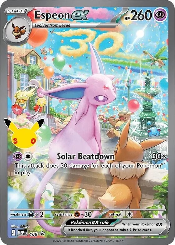 Espeon ex - 108 (30th Celebration) #108 – Mega Evolution Promo