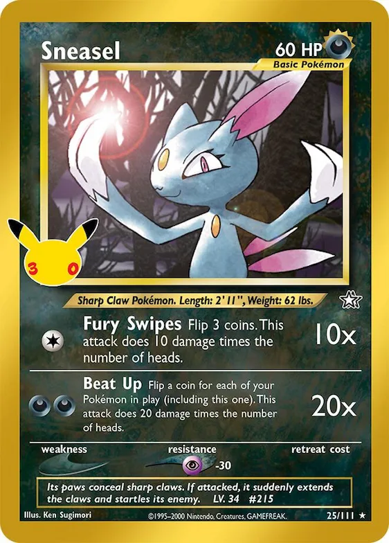 Sneasel #25 – 30th Celebration Classic Collection