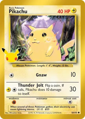 Pikachu #58 – 30th Celebration Classic Collection