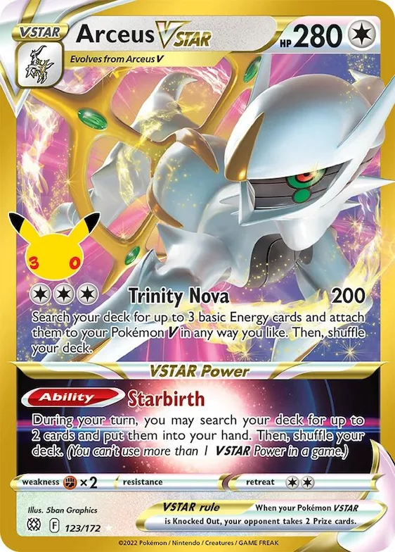 Arceus VSTAR #123 – 30th Celebration Classic Collection