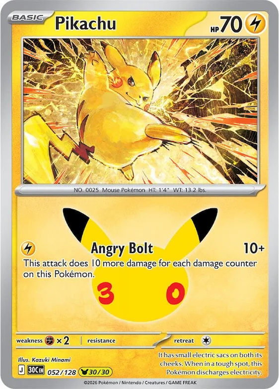 Pikachu #52 – 30th Celebration