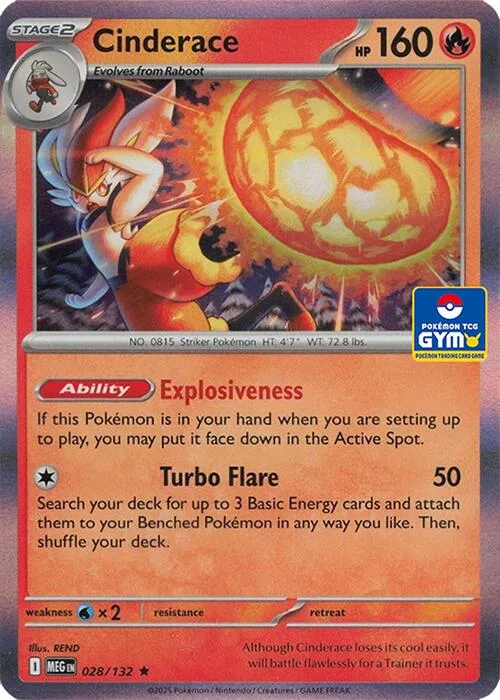 Cinderace (GYM) #28 – Southeast Asia Exclusives