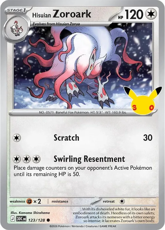 Zoroark de Hisui 123 – 30ᵉ Anniversaire