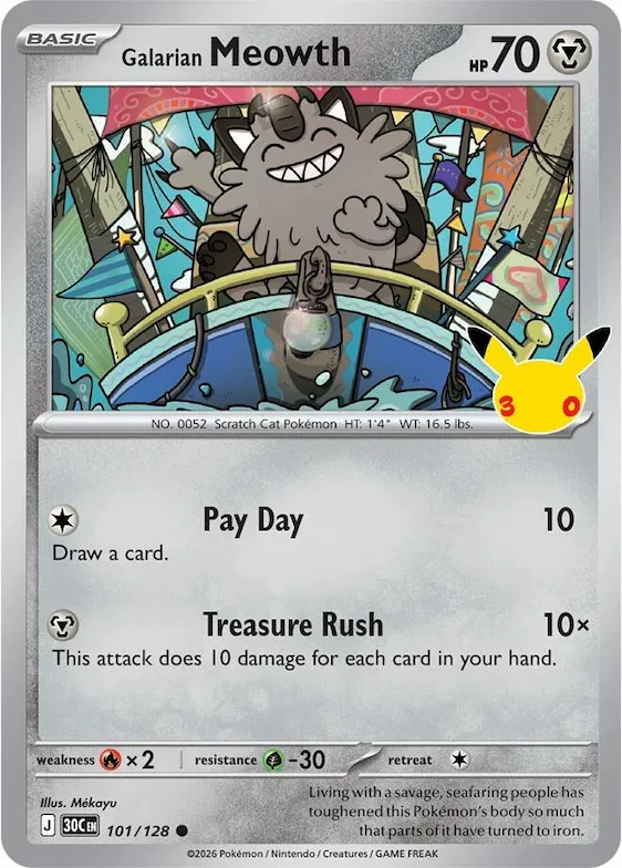Galarian Meowth #101 – 30th Celebration