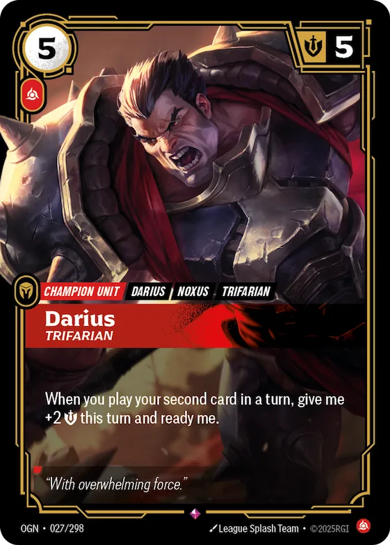 Darius, Trifarian #27 – Origins