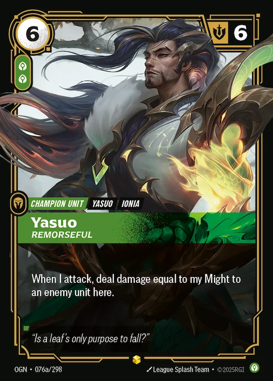 Yasuo, Remorseful #76a – Origins