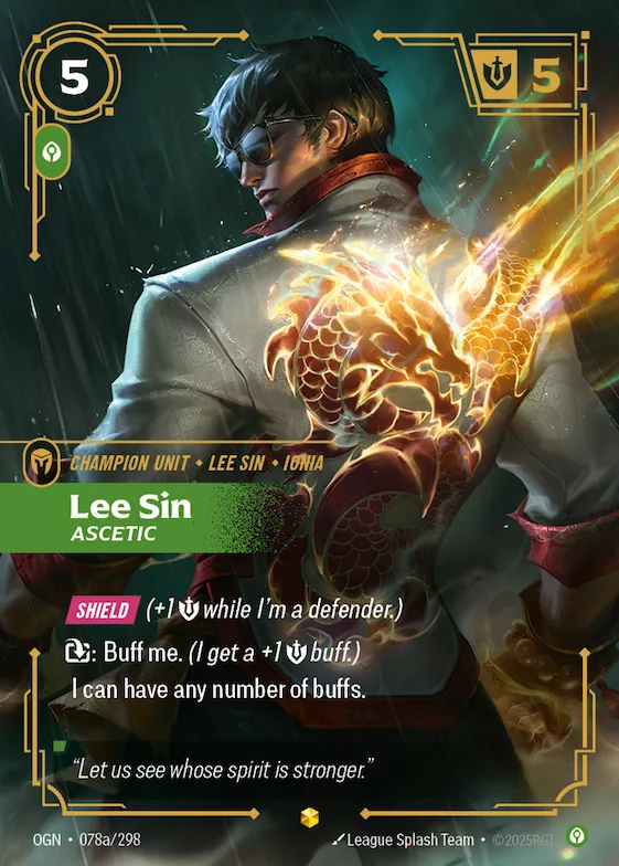 Lee Sin, Ascetic #78a – Origins