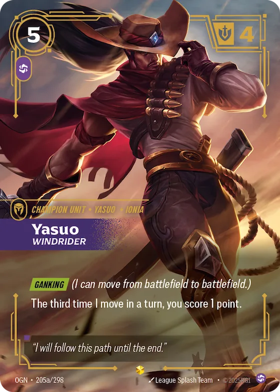 Yasuo, Windrider #205a – Origins