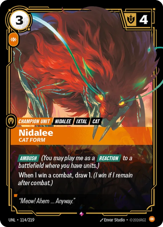Nidalee, Cat Form #114 – Unleashed