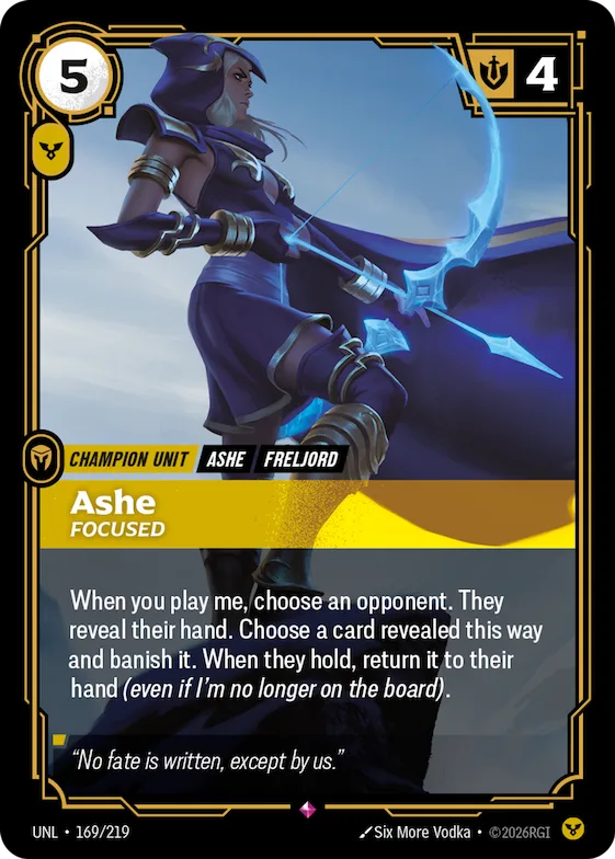 Ashe, Focused #169 – Unleashed