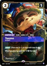 Teemo - Scout #197 – Riftbound Promotional Cards