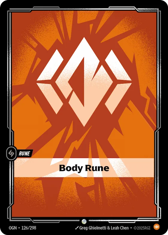 Body Rune #126b – Riftbound Organized Play Promotional Cards