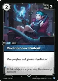Ravenbloom Student #103 – Riftbound Organized Play Promotional Cards