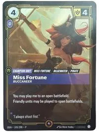 Miss Fortune - Buccaneer #193 – Riftbound Organized Play Promotional Cards