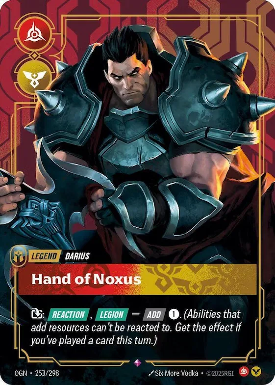 Darius - Hand of Noxus (Metal) #253 – Riftbound Organized Play Promotional Cards