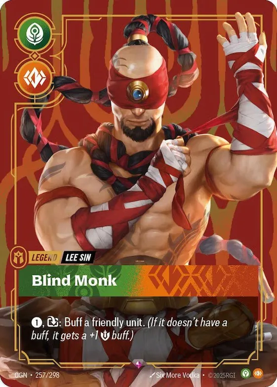 Lee Sin - Blind Monk (Metal) #257 – Riftbound Organized Play Promotional Cards