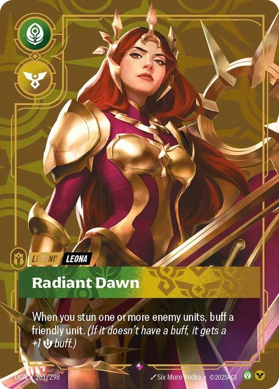 Leona - Radiant Dawn (Metal) #261 – Riftbound Organized Play Promotional Cards