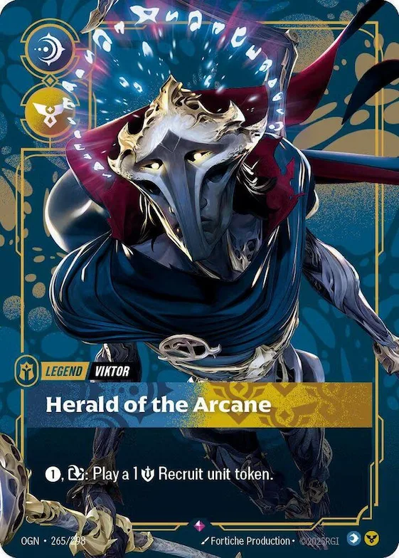 Viktor - Herald of the Arcane (Metal) #265 – Riftbound Organized Play Promotional Cards