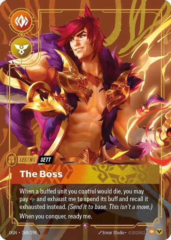 Sett - The Boss (Metal) #269 – Riftbound Organized Play Promotional Cards