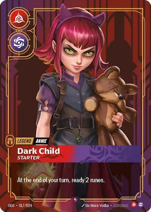 Annie - Dark Child (Metal) #17 – Riftbound Organized Play Promotional Cards