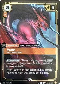 Yone - Blademaster #116 – Riftbound Organized Play Promotional Cards
