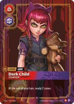 Annie - Dark Child #17 – Riftbound Organized Play Promotional Cards