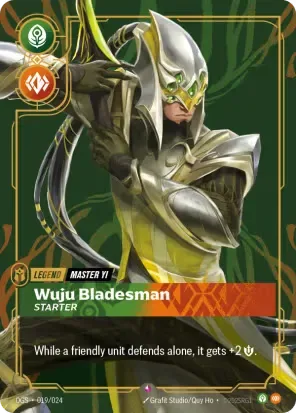 Master Yi - Wuju Bladesman #19 – Riftbound Organized Play Promotional Cards