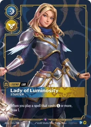Lux - Lady of Luminosity #21 – Riftbound Organized Play Promotional Cards