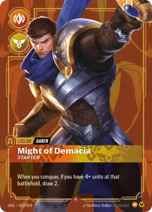 Garen - Might of Demacia #23 – Riftbound Organized Play Promotional Cards