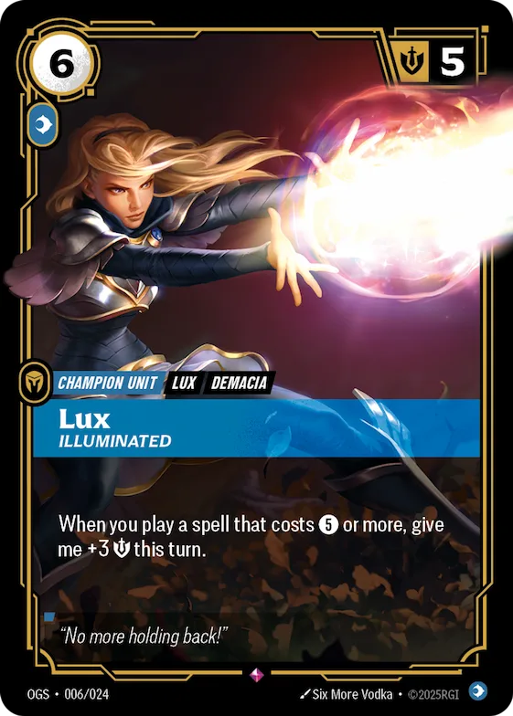 Lux - Illuminated #6 – Riftbound Organized Play Promotional Cards