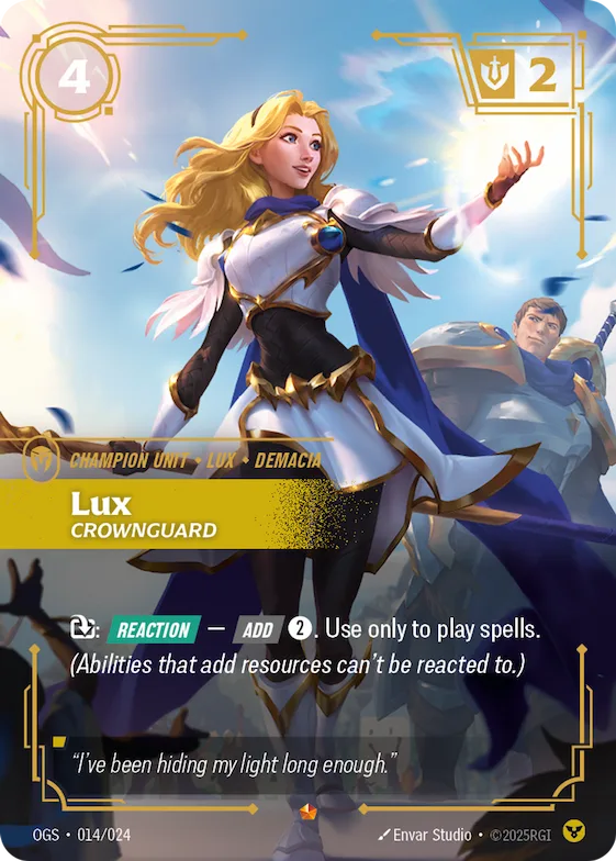 Lux - Crownguard #14 – Riftbound Organized Play Promotional Cards