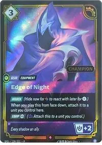Edge of Night (Champion) #139 – Riftbound Organized Play Promotional Cards