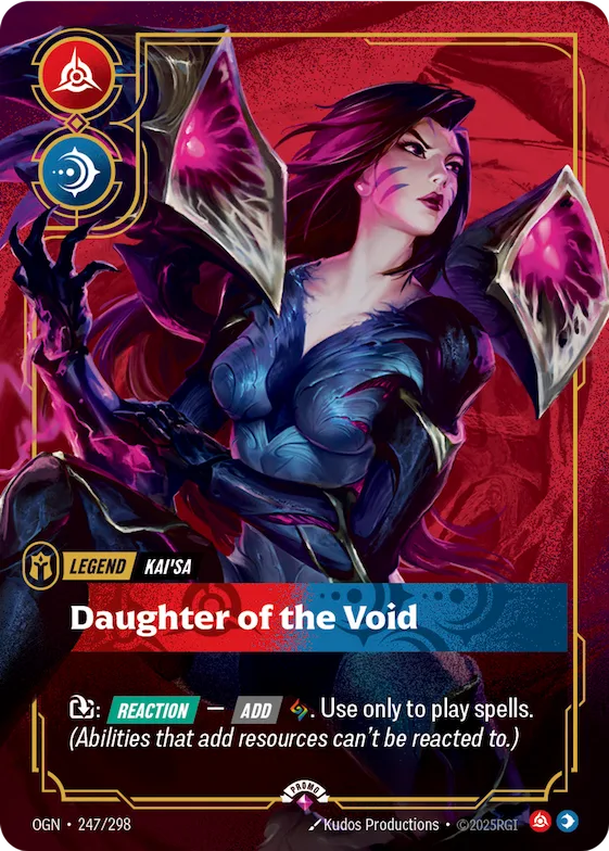 Kai'Sa - Daughter of the Void (Metal) (Prize Wall) #247 – Riftbound Organized Play Promotional Cards