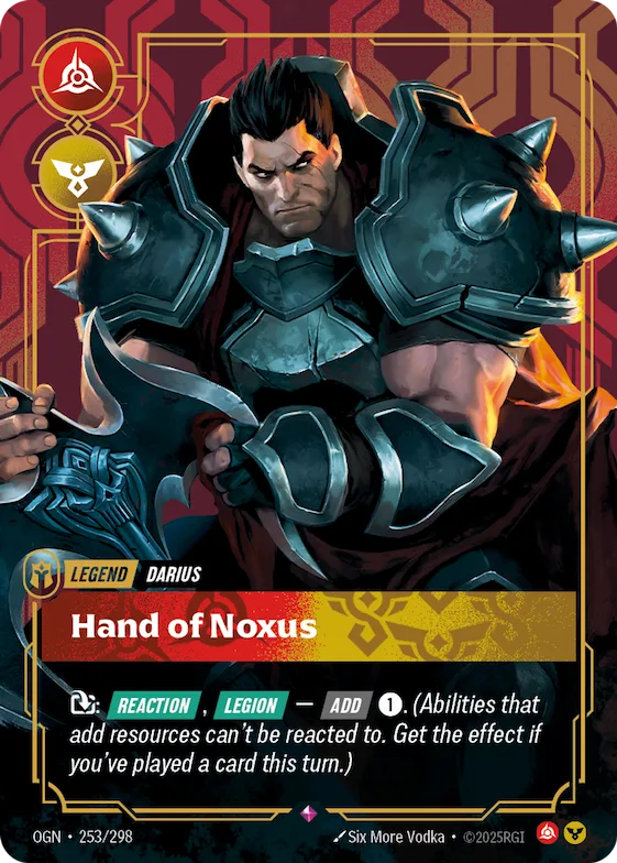 Darius - Hand of Noxus (Metal) (Prize Wall) #253 – Riftbound Organized Play Promotional Cards