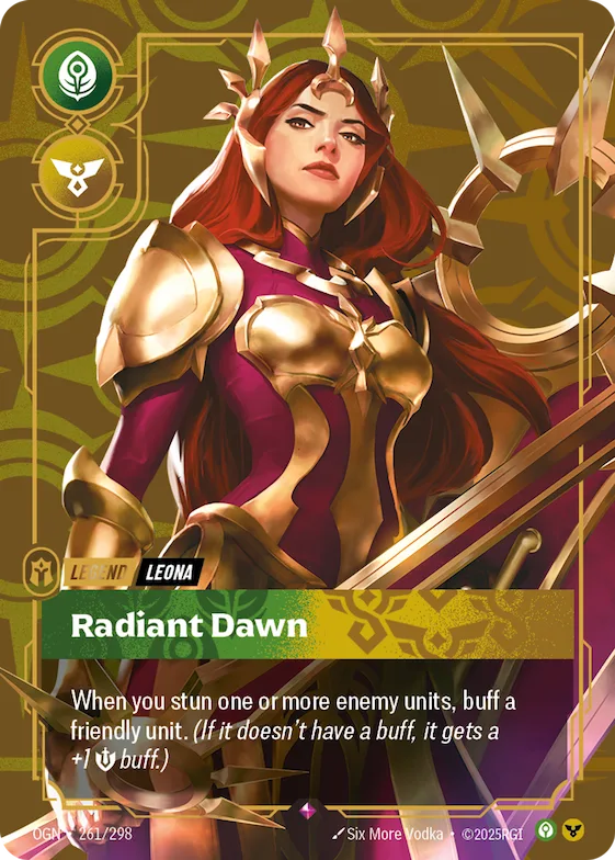 Leona - Radiant Dawn (Metal) (Prize Wall) #261 – Riftbound Organized Play Promotional Cards
