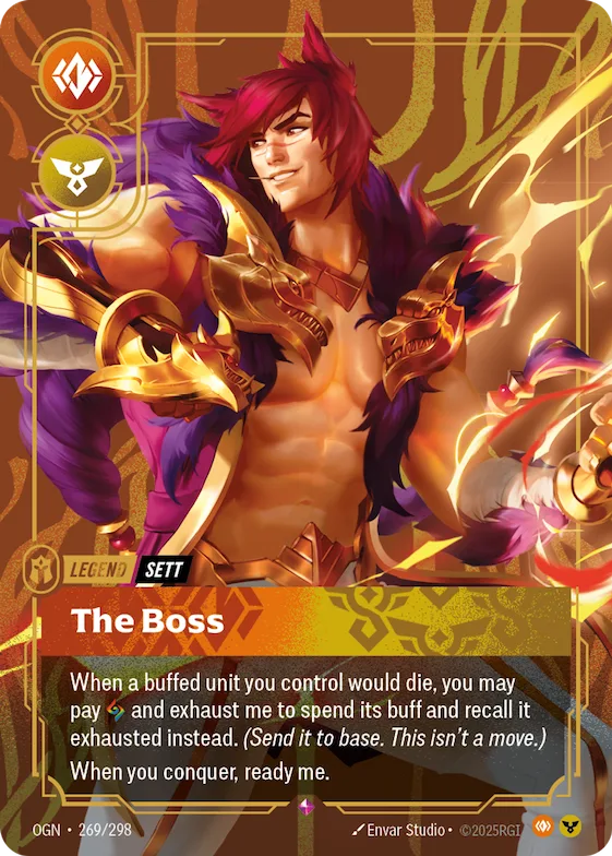 Sett - The Boss (Metal) (Prize Wall) #269 – Riftbound Organized Play Promotional Cards