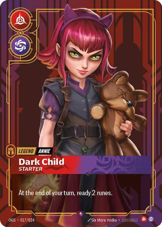 Annie - Dark Child (Metal) (Prize Wall) #17 – Riftbound Organized Play Promotional Cards